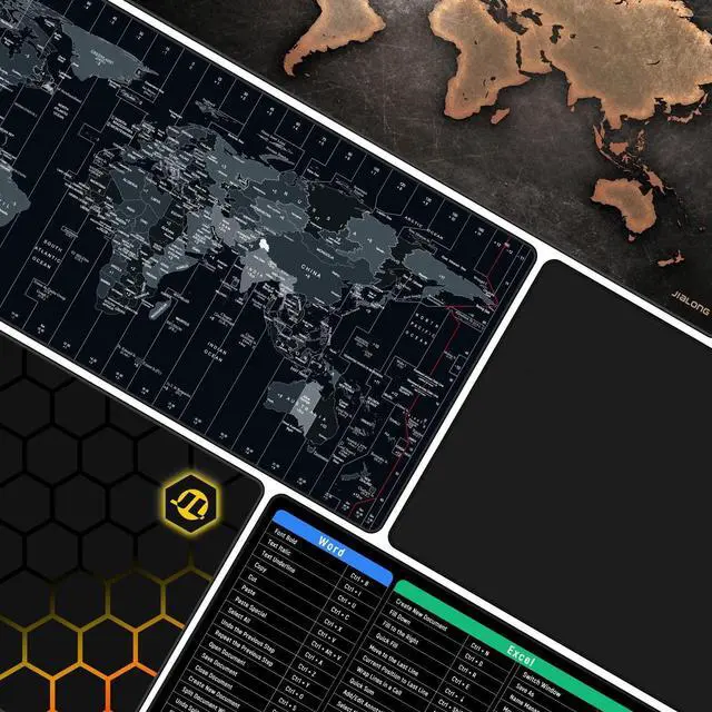 Alt view image 13 of 14 - Large Gaming Mouse Pad Extended Desk Mat XXL Mousepad with Non-Slip Keyboard Pad for Office Laptop, Computer and PC - 35.4 x 15.7 inches World Map