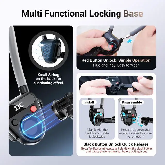 Alt view image 10 of 14 - Lightweight Magnetic Neck Mount for Phone & Action Camera,Magnet Neck Holder with 3 Removable Arms for iPhone 17 16 15 Series Android Osmo360 Action 5Pro Hero 13,POV/Vlog Selfie Mount Necklace Holder