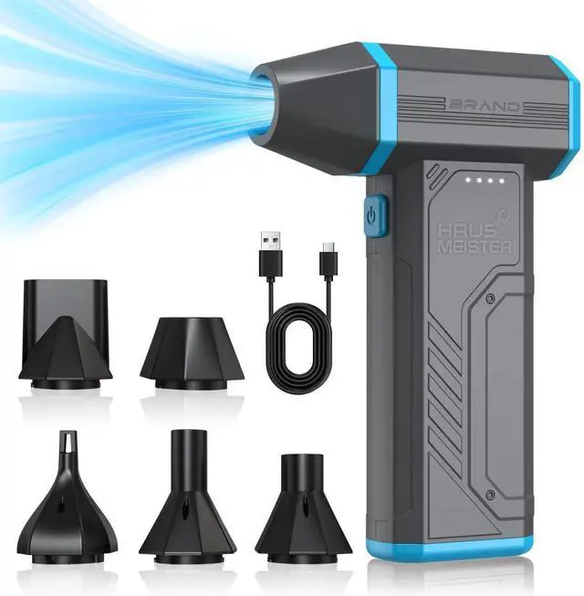 Alt view image 7 of 12 - Compressed Air Duster, Airflex Mini - 120,000 RPM Electric Air Duster, Reusable Cordless Blower Replaces Canned Air for Keyboard, PC, Car, Electronics Cleaning