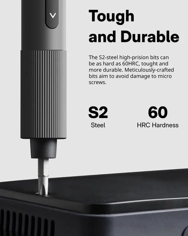 Alt view image 13 of 14 - 25-in-1 Mini Electric Screwdriver, 3.7V Precision Screwdriver Set, USB-C Rechargeable, Compact Magnetic Tool for Phone, Laptop, Camera, DIY Projects, Electronics Repair