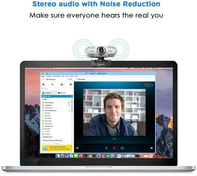 Alt view image 12 of 14 - PA452 Full HD 1080P Webcam with Microphone, Plug and Play USB Web Camera 65° View Angle for PC Computer Laptop Video Calling Online Class YouTube Zoom Meeting Teams, Compatible with Windows