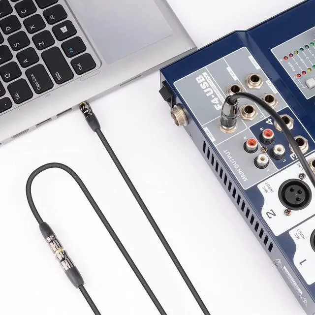 Alt view image 12 of 14 - 1/4 inch to 3.5mm Headphone Adapter, Heavy Duty Copper Shell Connecter Joint 3.5mm 1/8 inch Female TRS to 6.35mm Male TRS Stereo Audio Extension Cable (15 Feet)