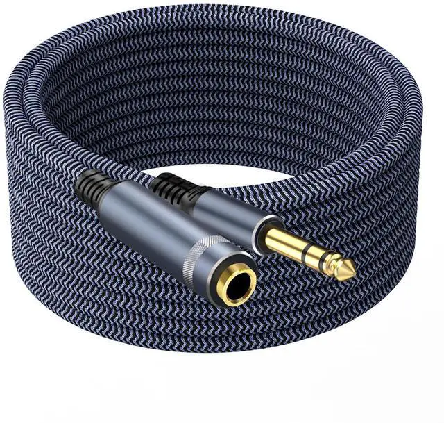Alt view image 8 of 14 - 1/4" Male to Female Stereo Headphone Guitar Cable - 20ft Quarter Inch Extension