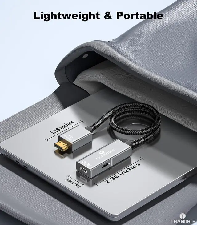 Alt view image 14 of 14 - HDMI to USB C Adapter 4K60Hz, Unidirectional HDMI Male (Source) to USB C Female (Display) for Portable Monitor, AR Glasses XREAL One/Air 2 Pro/VITURE Pro/Rokid, PS4/5, Xbox, Switch, ROG Ally