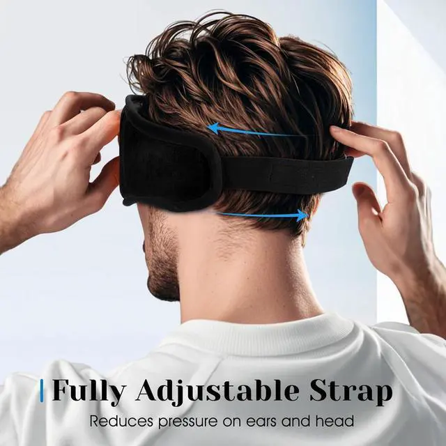 Alt view image 14 of 14 - Sleep Headphones, Bluetooth 5.4 Sleep Mask Headband Headphones Sleeping Eye Mask, Wireless Music Earbuds Earphones with HD Stereo Speakers for Side Sleepers, Cool Gadgets Unique Gift