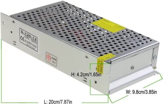 Alt view image 9 of 14 - DC 12V 10A 120W Power Supply Adapter Transformer Switch AC 110V / 220V to DC 12V 10amp Switching Converter LED Driver for LED Strip Light CCTV Camera Security System