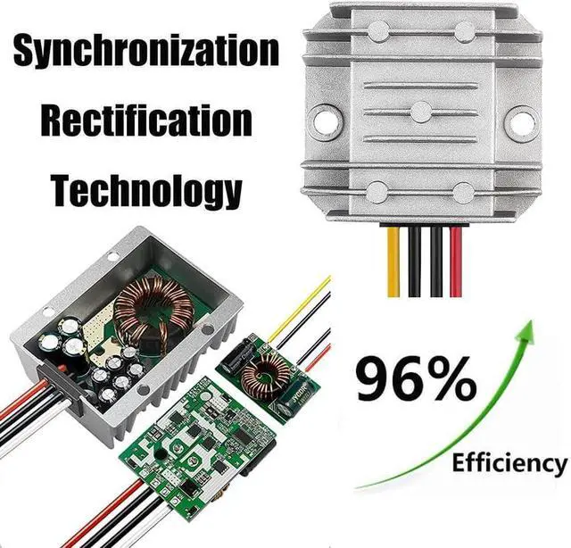 Alt view image 9 of 14 - Voltage Regulator Reducer DC 8V ~ 40V to 12V 3A 36W Converter- DC 36V 24V 18V to 12V Step Down Up Converter Regulator Waterproof Module Transformer for Golf Cart Club Car