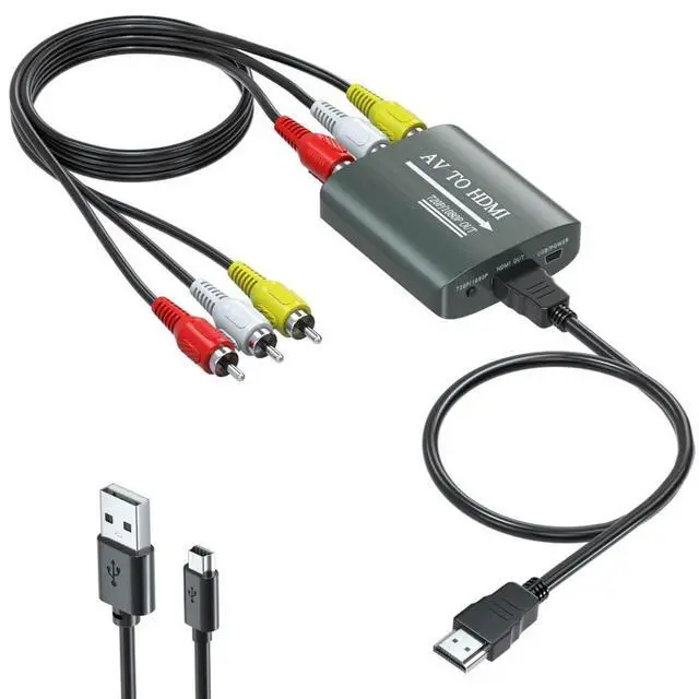 Alt view image 6 of 10 - to HDMI Converter,AV to HDMI for Xbox,PS One,PS2,PS3,N64,Wii,VCR,VHS,STB,Blue-Ray DVD Players,TV, Support 720p,1080p