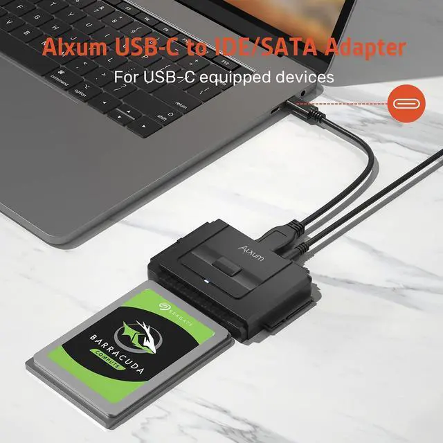 Alt view image 11 of 14 - USB 3.0 to IDE SATA Converter, for Universal 2.5 & 3.5 inches SATA HDD SDD & IDE HDD Drives, Hard Drive Adapter with 12V 2A Power Adapter and USB 3.0 Cable (Type C)