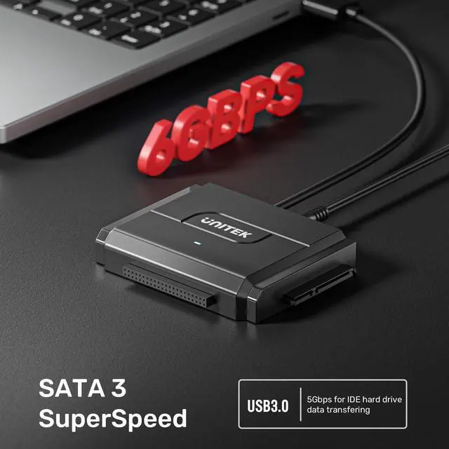 Alt view image 11 of 14 - SATA/IDE to USB 3.0 Adapter, IDE Hard Drive Adapter for Universal 2.5"/3.5" Inch IDE and SATA External HDD/SSD with 12V 2A Power Adapter, Support 10TB