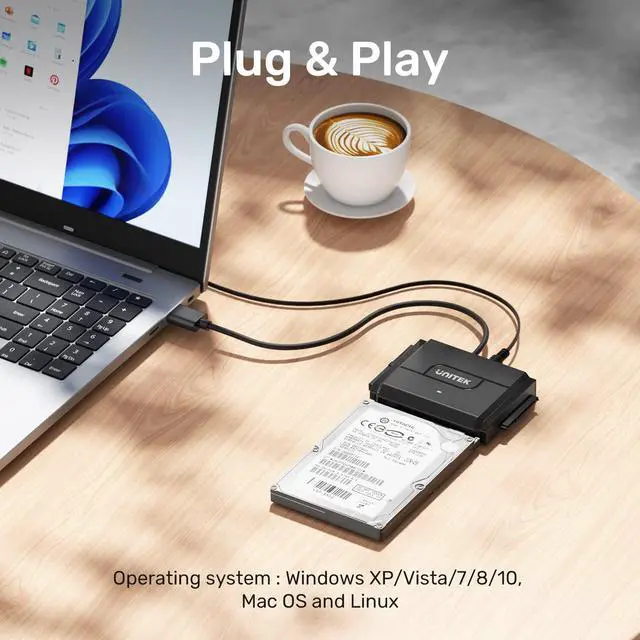 Alt view image 14 of 14 - SATA/IDE to USB 3.0 Adapter, IDE Hard Drive Adapter for Universal 2.5"/3.5" Inch IDE and SATA External HDD/SSD with 12V 2A Power Adapter, Support 10TB