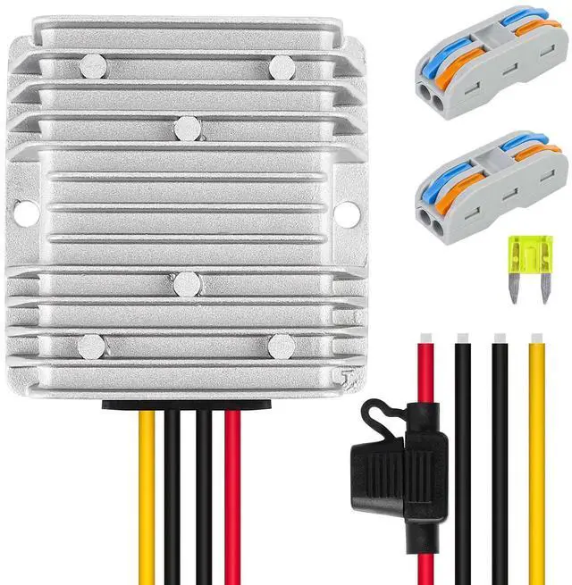 Alt view image 8 of 14 - 48V 36V to 12V Voltage Converter 240W 20A Regulator Step Down to 12V DC- DC Convert Reducer with Fuse Waterproof Power Supply Transformer Module for Golf Cart Scooters