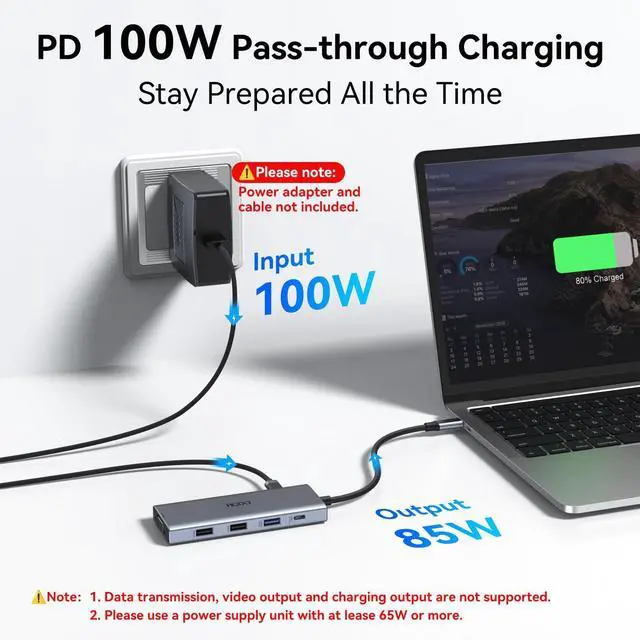 Alt view image 14 of 14 - USB C Docking Station Dual Monitor Adapter for Dell HP, Laptop Docking Station 3 Monitors Quad Display USB C Hub Dongle to 2 HDMI 4K,DP 8K,VGA,4 USB,PD, Thunderbolt Dock Type C Adapter for Lenovo