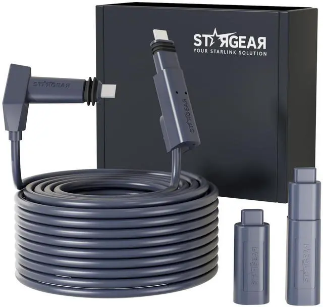 Alt view image 8 of 14 - Starlink Cable Gen 2 32.8FT, Replacement Extension Cable Waterproof Accessories for Starlink Actuated Gen2, Starlinks Ethernet Cables Cord Power Supply Cables with End Caps