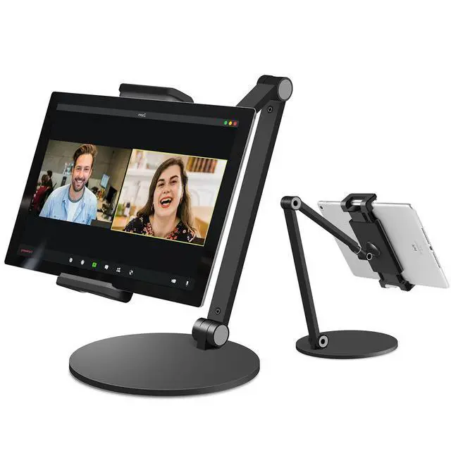 Alt view image 7 of 12 - iPad Stand for Desk, Surface Pro Holder, Multi-Angle Adjustable Tablet Stand Holder for 4.7''- 13'' Screen Microsoft Surface Series, iPad Series,Samsung Galaxy Tabs,Amazon Kindle Fire, Etc. (Black)