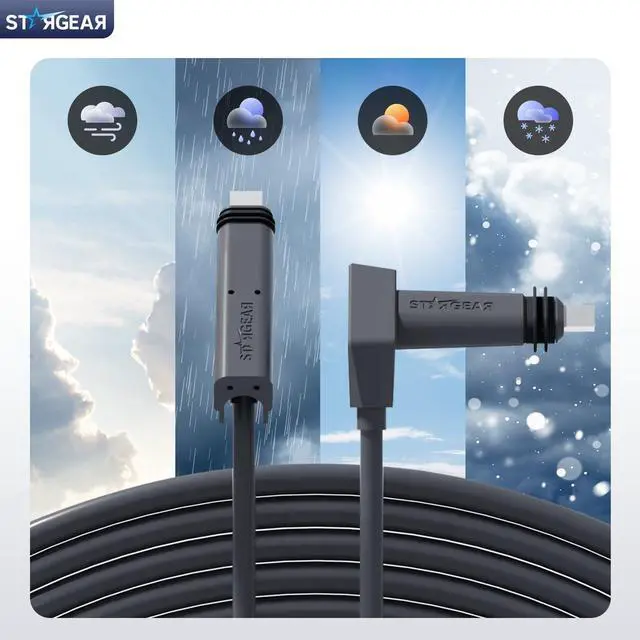 Alt view image 13 of 14 - Starlink Cable Gen 2 32.8FT, Replacement Extension Cable Waterproof Accessories for Starlink Actuated Gen2, Starlinks Ethernet Cables Cord Power Supply Cables with End Caps