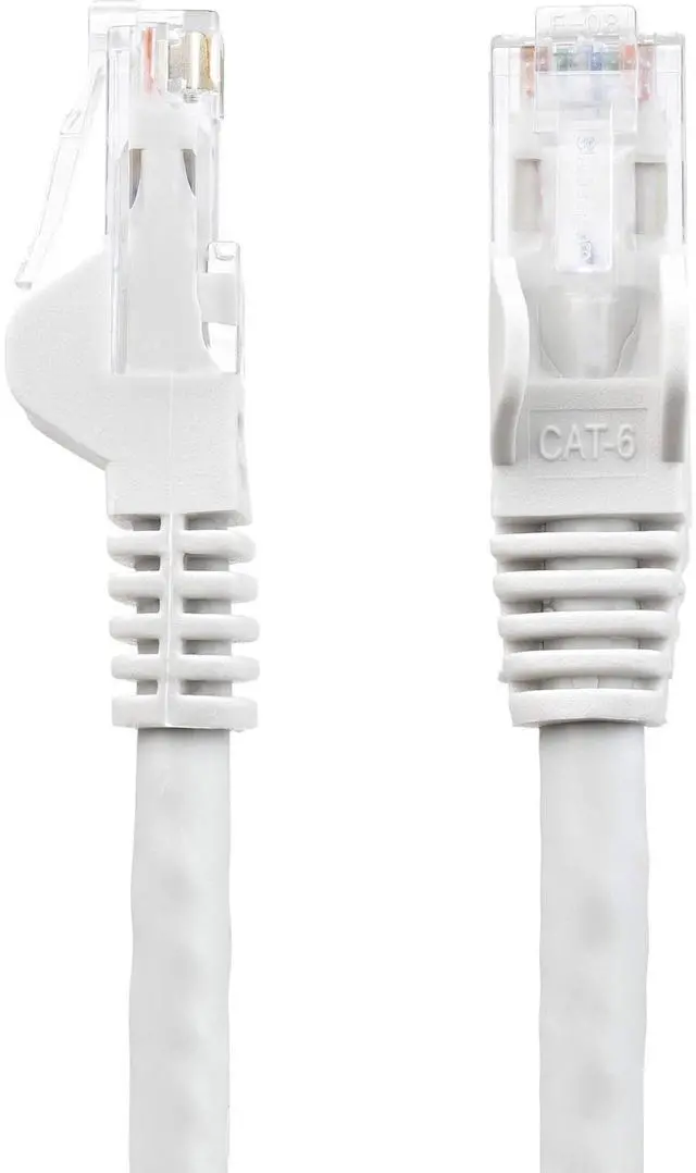 Alt view image 14 of 14 - 25ft CAT6 Ethernet Cable - White CAT 6 Gigabit Ethernet Wire -250Mhz 100W PoE RJ45 UTP Network Patch Cord Snagless with Strain Relief (N6PATCH25WH)