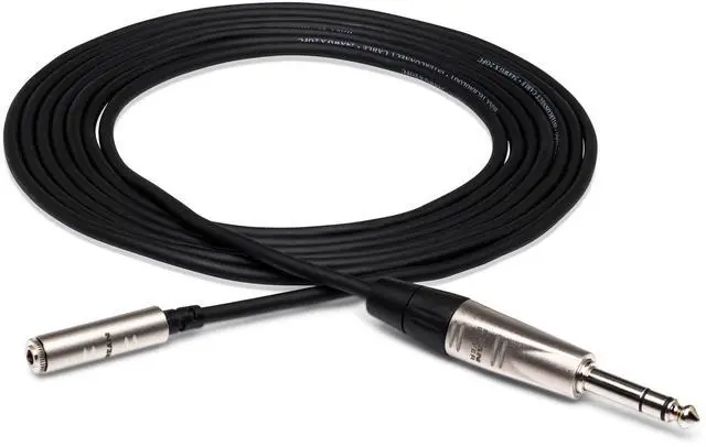 Alt view image 7 of 12 - HXMS-025 Pro Headphone Adaptor Cable, REAN 3.5 mm TRS to 1/4 Inch TRS, 25 Feet