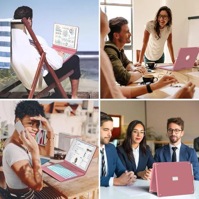 Alt view image 14 of 14 - Keyboard Case Compatible with iPad 10.2 inch 9th Gen 2021,for iPad 8th Generation 2020, 7 Color Backlit 360 Rotatable Wireless Detachable Bluetooth Keyboard Cover Tablet Case