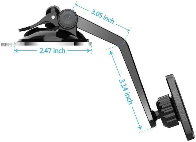 Alt view image 14 of 14 - Magantic Mount, Universal Dashboard Curved Magnetic Phone Car Mount Holder for Cell Phones and Mini Tablets with Fast Swift-snap Technology, Magnetic Cell Phone Mount