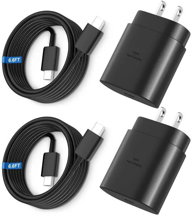 Alt view image 7 of 12 - Super Fast Charger Type C, 25W USB C Wall Charger Fast Charging for Samsung Galaxy S26 Ultra/S26/S26+/S25 Ultra/S25/24 Ultra/S24/S23 Ultra/S22 Ultra with 6.6FT Long Android Type C Charger Cable 2Pack