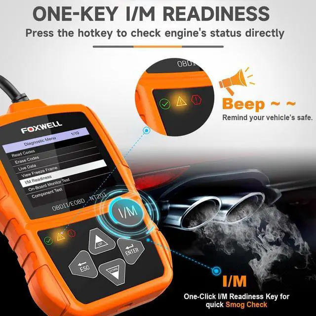 Alt view image 11 of 14 - NT201 OBD2 Scanner Code Reader for Cars and Trucks - Reset Check Engine Light, Read and Clear Fault Codes, Live Data Diagnostic Tool for All Cars Since 1996