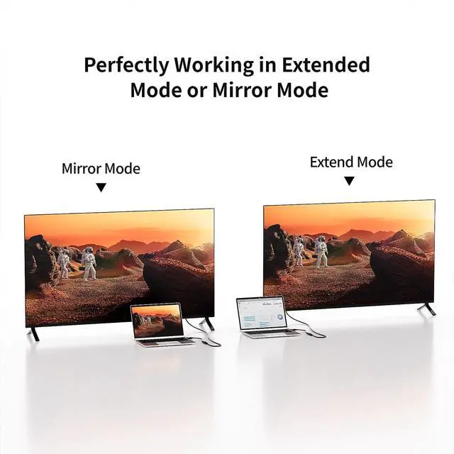 Alt view image 9 of 14 - 4K Display Port to HDMI Adapter (4K@60Hz, 1440P/2K@120Hz), High Speed Uni-Directional DP 1.2 Computer to HDMI 2.0 Screen Converter for Desktop, Projector, Monitor, Plug & Play, 2 Pack