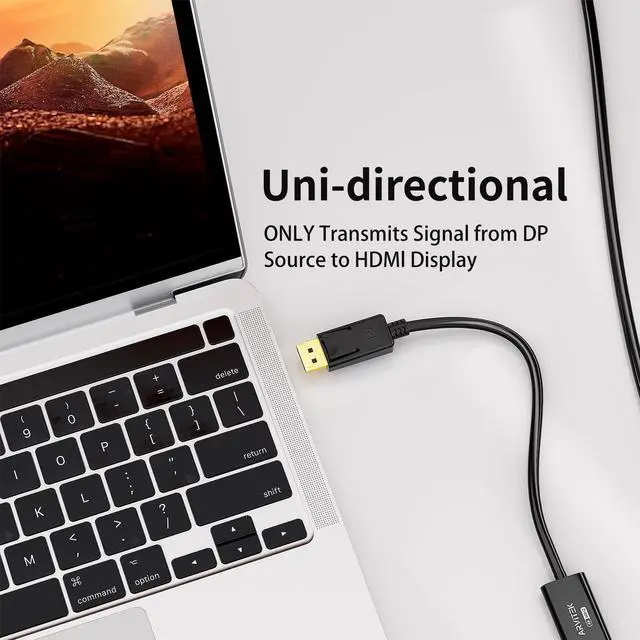 Alt view image 13 of 14 - 4K Display Port to HDMI Adapter (4K@60Hz, 1440P/2K@120Hz), High Speed Uni-Directional DP 1.2 Computer to HDMI 2.0 Screen Converter for Desktop, Projector, Monitor, Plug & Play, 2 Pack