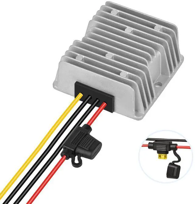 Alt view image 7 of 12 - 20A 240W DC-DC 24V 36V 48V Step Down to 12V Converter Golf Cart Voltage Reducer Regulator Waterproof Transformer with Fuse