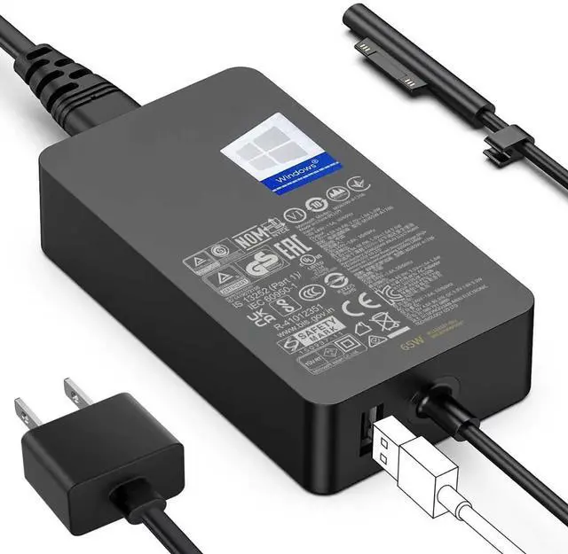 Alt view image 8 of 14 - Surface Pro Charger,65W Microsoft Surface Charger for Surface Pro 3/4/5/6/7/7+/8/9/10/11/12, Surface Laptop 1/2/3/4/5/6/7, Surface Book 1/2, Surface Go 1/2/3/4, Surface LaptopGo, Surface Laptop Studio