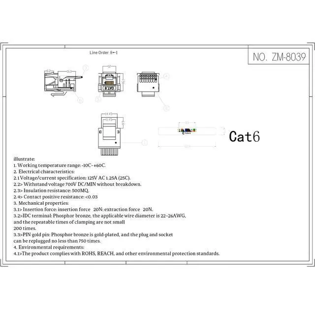 Alt view image 14 of 14 - 20-Pack Cat6 Tool-Less RJ45 Keystone Jack, No Punch-Down Tool Required Module Coupler (Not Compatible with Patch Panel), White