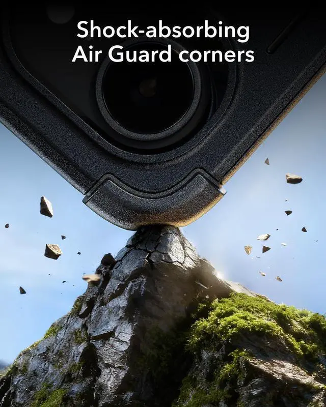 Alt view image 11 of 13 - for iPhone 17e Case, iPhone 16e Case, 7X Military-Grade Drop Protection, MagSafe Accessories Compatible, Shock-Absorbing Rugged Cover, Cyber Series, Black