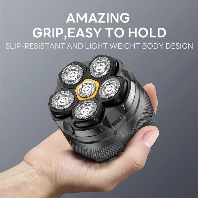 Alt view image 13 of 14 - Head Shaver for Bald MenWaterproof Wet Dry Bald Head Shavers, 6D LED Display Electric Rechargeable Head Shaving Kit with Type-C Charge