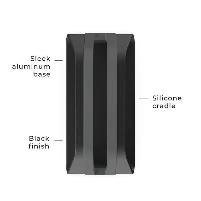 Alt view image 13 of 14 - Vertical Laptop Stand Compatible with MacBook Pro and MacBook Air, Holder for Personal Computer Desk Stand, Aluminium, Exchangeable Inserts to Fit Different Device Models, Black