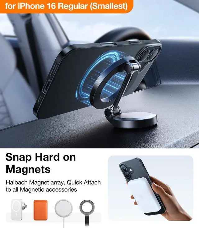Alt view image 12 of 14 - Magnetic Slim-Fit for iPhone 16 Case 6.1 inch, Ultra-Thin 16 Phone Case Compatible with MagSafe Phone 16 Case, Light Anti-Scratch Matte Hard PC Bayer OriginFit, Black