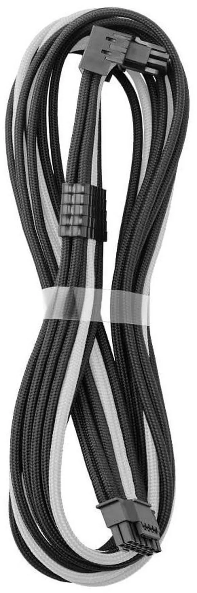 Alt view image 5 of 8 - Universal Pro ModFlex Sleeved 12V-2x6 12VHPWR 90° StealthSense Direct PCIe Cable (Variant A, Black + White)