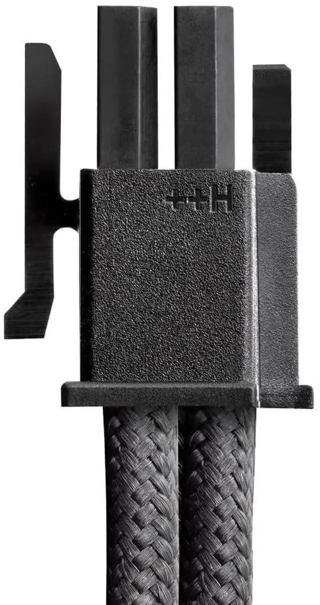 Alt view image 7 of 8 - Universal Pro ModFlex Sleeved 12V-2x6 12VHPWR 90° StealthSense Direct PCIe Cable (Variant A, Black + White)