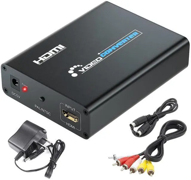 Alt view image 7 of 12 - HDMI to S-Video Converter, HD to Svideo RCA Converter, HDMI to Composite AV CVBS Audio Video Converter Adapter Includes RCA and S-Video Cables