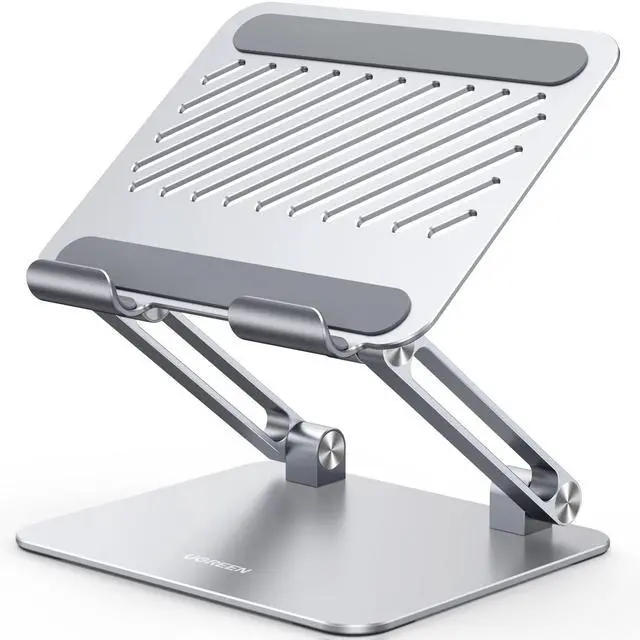 Alt view image 8 of 14 - Tablet Stand Holder for Desk Dual Rod Support Aluminum Tablet Holder Adjustable Multi-Angle Home Office Accessories Compatible with iPad Pro 13 12 11 10.5 Air Mini 5 4 3 2 Phone E-Reader Silver