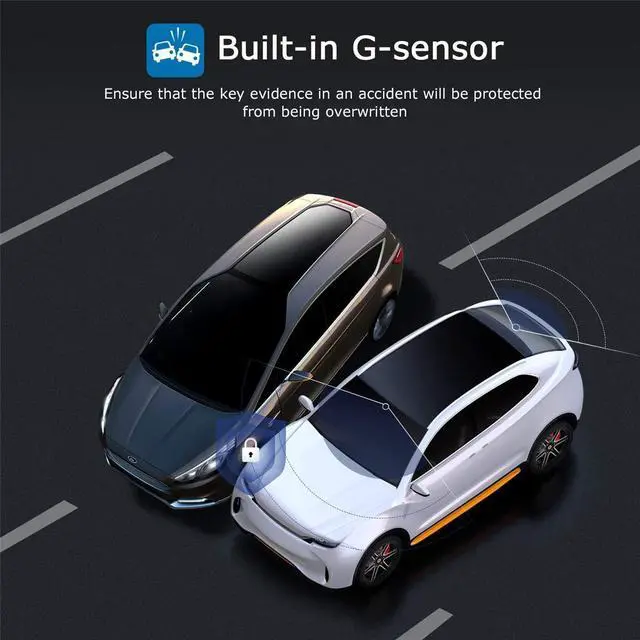 Alt view image 12 of 14 - Dash Cam Front and Rear 1080P Full HD Dual Dash Camera in Car Camera Dashboard Camera Dashcam for Cars 170 Wide Angle with 3.0" LCD Display Night Vision and G-Sensor