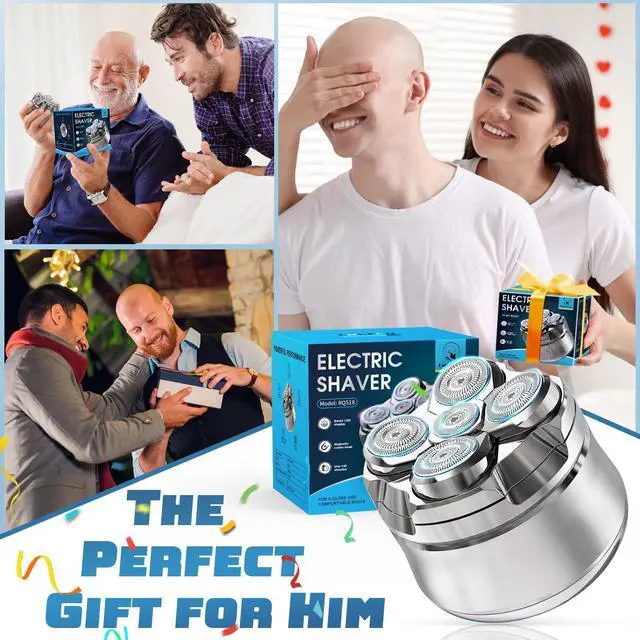 Alt view image 12 of 12 - Head Shavers for Bald Men, Magnetic Electric Razor Hair Trimmer for Men Cordless Rechargeable Electric Shavers for Men 100% Waterproof Dry & Wet Beard Grooming Kit with Led Display