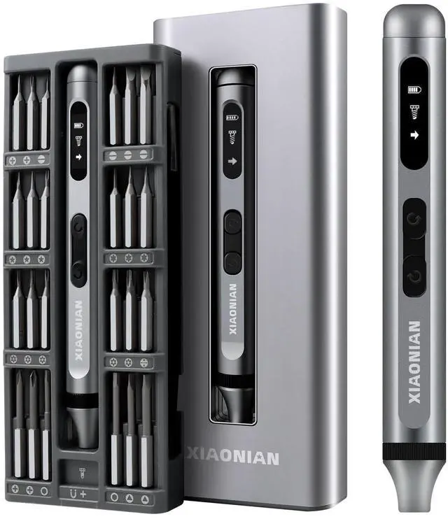 Alt view image 8 of 14 - 52 in 1 Electric Screwdriver Set,3.7V Mini Precision Screwdriver Set with 48 S2 Magnetic Bits,USB-C Charging Cable,LED Light,Small Repair Tool Kit for Phone,Watch,Eyeglasses,PC,Camera,Laptop