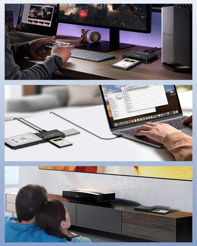 Alt view image 14 of 14 - USB 3.0 to IDE and SATA Adapter, Hard Drive Adapter Cable Universal for 2.5/3.5 inch HDD/SSD Hard Drive Disk, Hard Drive Reader with 12V/2A Power Adapter