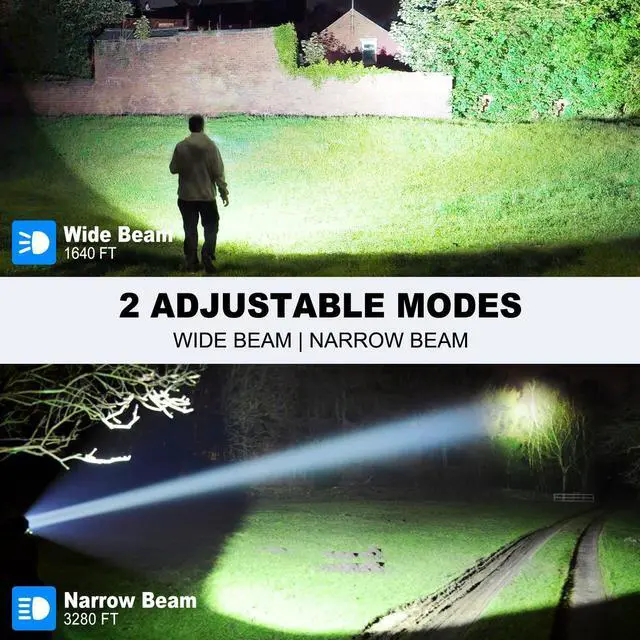 Alt view image 13 of 14 - Rechargeable Flashlights High Lumens, 2Pack 99000 Lumen Super Bright LED Flashlight with 5 Modes & Waterproof, USB Fast Charging Handheld High Powered Flash Light for Home, Camping, Emergecies