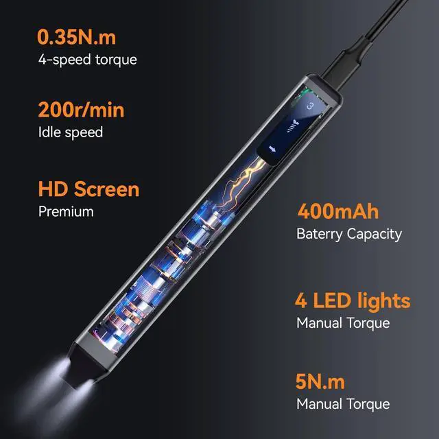 Alt view image 11 of 14 - Mini Electric Screwdriver, 83 in 1 Cordless Rechargeable Small Power Screwdriver Set with 71 Bits, Led Light and Magnetic Mat, Professional Repair Tool for Phone Watch Camera Laptop PC
