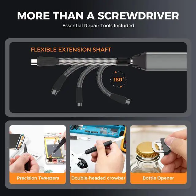 Alt view image 14 of 14 - Mini Electric Screwdriver, 83 in 1 Cordless Rechargeable Small Power Screwdriver Set with 71 Bits, Led Light and Magnetic Mat, Professional Repair Tool for Phone Watch Camera Laptop PC