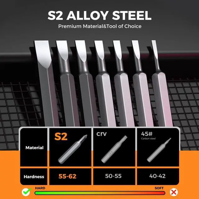 Alt view image 13 of 14 - Mini Electric Screwdriver, 83 in 1 Cordless Rechargeable Small Power Screwdriver Set with 71 Bits, Led Light and Magnetic Mat, Professional Repair Tool for Phone Watch Camera Laptop PC
