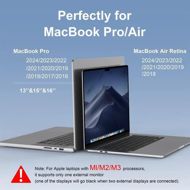 Alt view image 9 of 14 - Docking Station for MacBook Pro Air,USB C Docking Station Dual Monitor,Dual HDMI Adapter Hub for Mac MacBook Pro with 2 HDMI(4K @60Hz), 3 USB3.0,SD TF Card Reader and 100W PD USB C Port