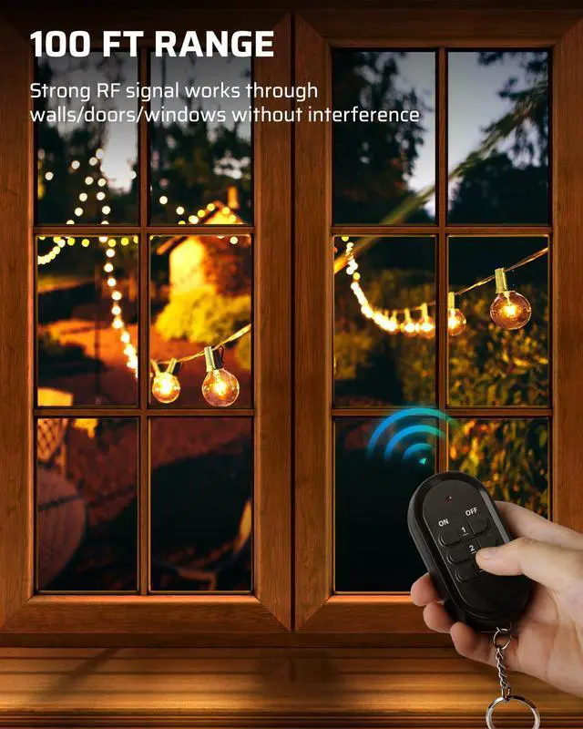 Alt view image 11 of 14 - Outdoor Wireless Remote Control Outlet Kit, Waterproof Electrical Plug for Indoor Outdoor Lights, Separately Controlled 3 Pack Receivers, 100 Feet RF Signal, UL Listed