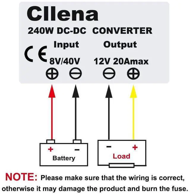 Alt view image 14 of 14 - DC 8V-40V to 12V 20A Automatic Buck Boost Converter Step Down/Up Regulator Voltage Reducer Converter Waterproof Regulated DC Power Supply for Golf Cart Club Car LED Light